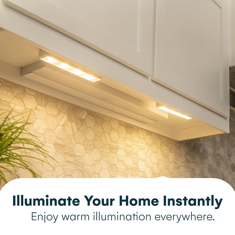 Brilliant Evolution 0.6" Ultra-Thin Wireless Under Cabinet Lights Battery-Operated LED