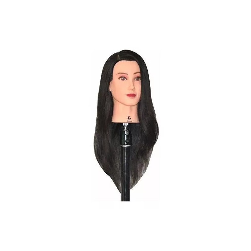 Bellrino Maniqui Cabeza Cabello Natural Castaño Oscuro 60 Cm Bellrino