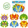 12 x Dinosaur Card Masks