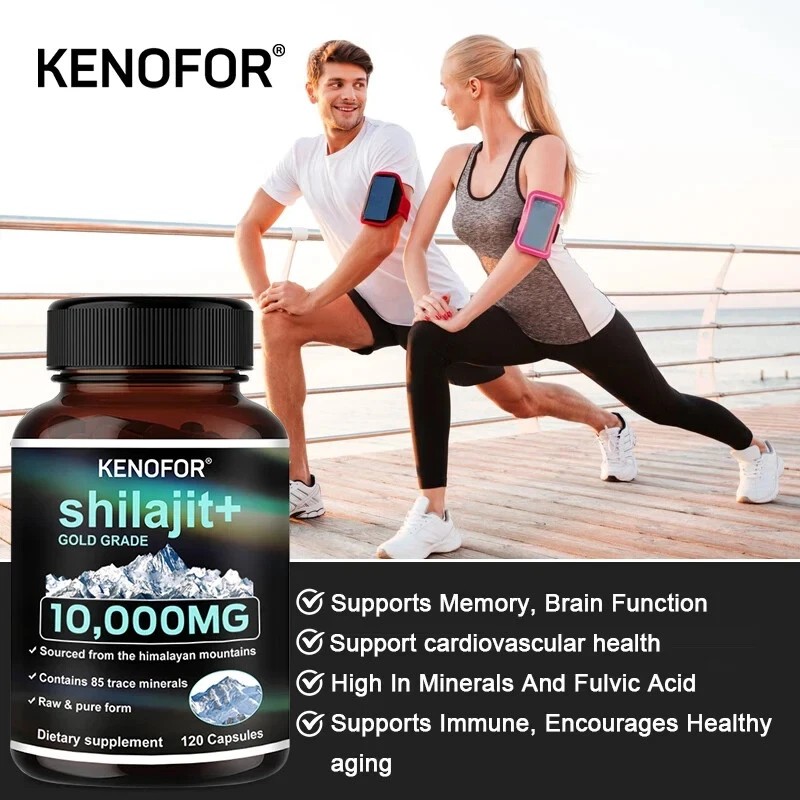 kenofor Himalayan Premium Pure Shilajit 120 Caps, IMPROVES VIGOR-VITALITY USA