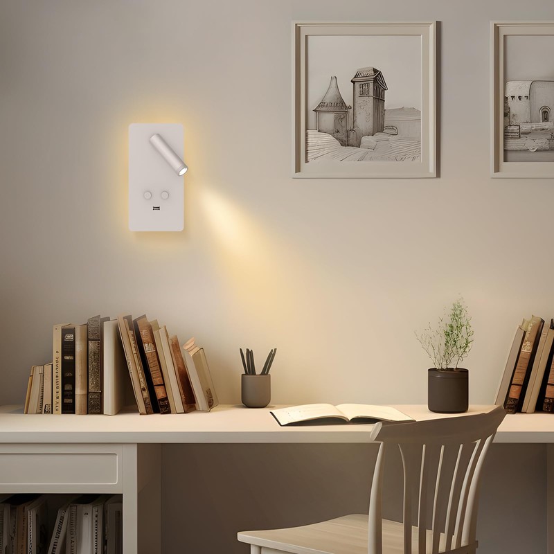HYMELA M04 Dimmable Wall Mounted Sconces Reading Light Bedside Lamp