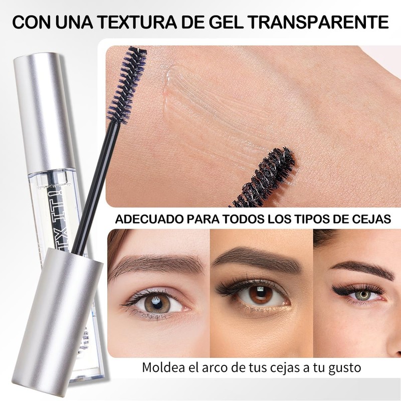 Brow Glue, Gel de Cejas con Fijación, Gel Fijador de
