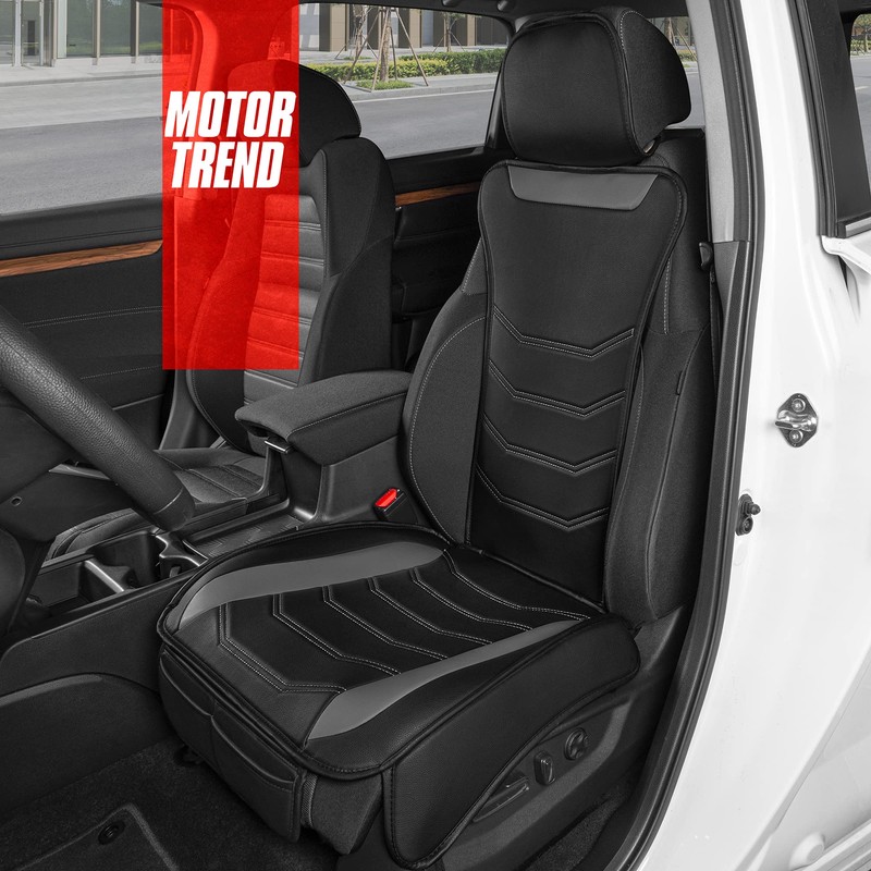 Motor Trend LuxeFit Gray Seat Covers for Cars Trucks Van