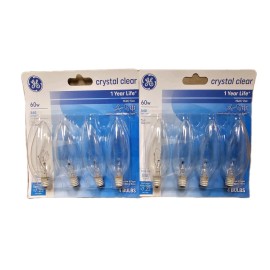 GE Reveal Light Bulb Soft White 60 W 455 Lumen E12 Candelabra Base 8 Bulbs