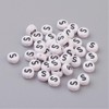 Handicraft Emporium Flat Round Alphabet Acrylic Beads | Approx 20g