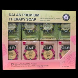 Dalan Premium Therapy Soap 175g x 8 packs / Rose Olive natural handmade soap / 달란 프리미엄 테라피 솝 175g x 8입 / 로즈 올리브 천연방식 제조 핸드메이드비누