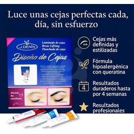 Kit de Planchado y Diseño de Cejas Jdenis by Gaero Shop | Efecto Brow Lamination y Diseño Profesional | Fórmula Hipoalergénica Reestructurante | Incluye Geles, Papel y Aplicadores | Define, Alisa y Nutre