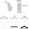 Space Saving Hanger Hooks, 50pcs, Polypropylene, 5KG Max Capacity, White