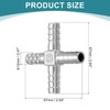 sourcing map 1/2" Cross Hose Barb Pipe Fitting, 304 Stainless