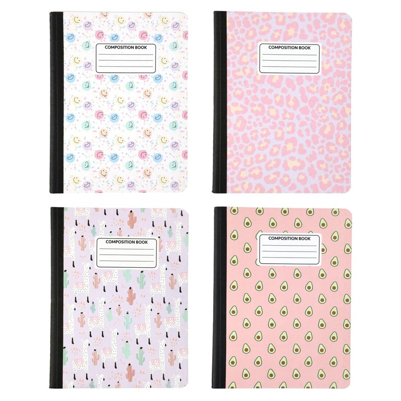 Composition Book, Wide Ruled, 100 Sheets, Assorted Colors, 7.5" x