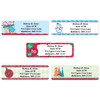 Trendy Christmas Designer Assorted Rolled Address Labels with Elegant Plastic