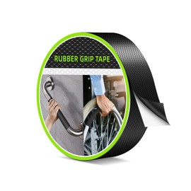 Aobrill Rubber Grip Tape, Non Slip Tape, Black, 1In x 10Ft