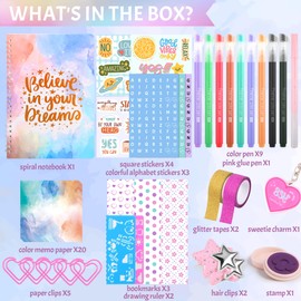 Nsrzua DIY Journal Kit for Girls,Toys for Ages 8-14 and Birthday Gifts for Girls