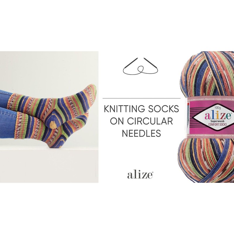 Sock Yarn by Alize 100 g, 420m Superwash Comfort Sock