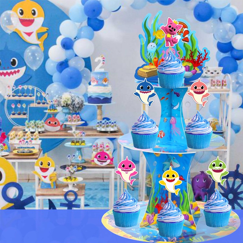 "Bby Shrk Cupcake Toppers – Cute Party Decorations for Bby