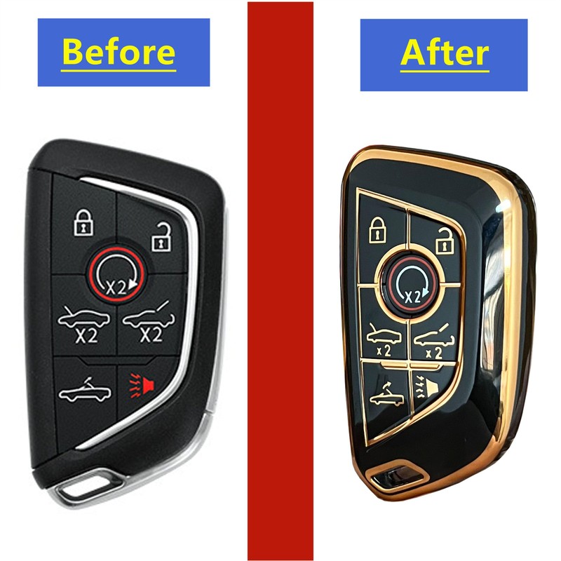 TAPAYICA For Chevy Corvette Key Fob Shell Keyless Remote Key