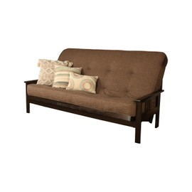 Queen Size Futon Mattress Cover, Linen Cocoa Brown, Zippered, Kodiak Styles Premium Quality (Linen Cocoa)