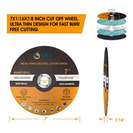S SATC 7" Cutting Wheel 25 PCS Metal Cutting Blade 7 x 1/16 x 7/8 inch Cutting Disc Die Grinder Disc Fits Angle Grinder Air Tool