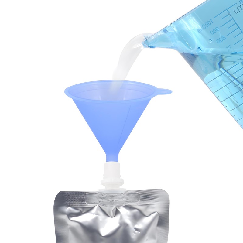 Muka 50 PCS Silver Foil Spout Bag, Reclosable Spout Pouch