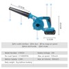 NEWONE Small Leaf Blower Cordless Compatible with Makita 18V Battery,157MPH/64CFM