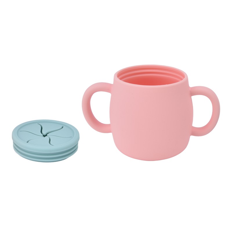 Silicone Toddler Cup Drop Proof Portable Baby Training Cup with