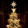 LAMPHOME Christmas Star Tree Topper, Lighted 14.5” Gold Star Tree