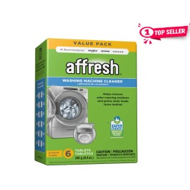 Affresh Washing Machine Cleaner Front and Top Load Washers, Including HE -6 tabs