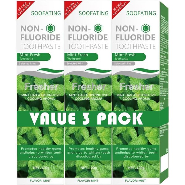 SOOFATING - Mint Floavour Non-Fluoride Cleaning Toothpaste Breath Fresh Kids