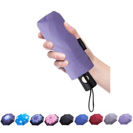 Goothdurs Automatic Mini Travel Windproof Umbrella Compact Auto Open/Close Small Lightweight Folding Rain Umbrellas for Women Men