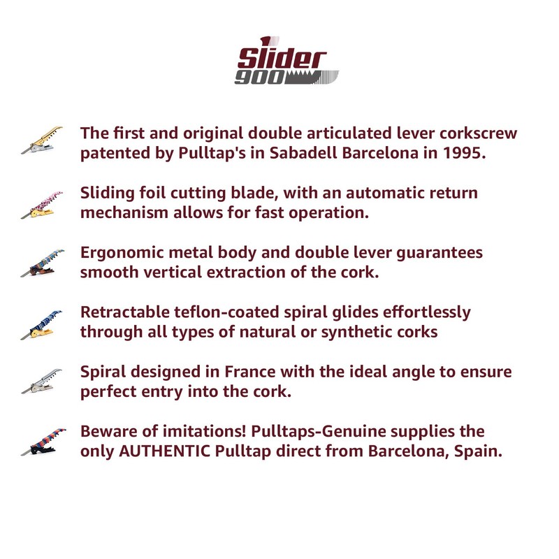 Pulltap's Genuine Slider 900 Corkscrew Wine Key Bottle Opener (Verde