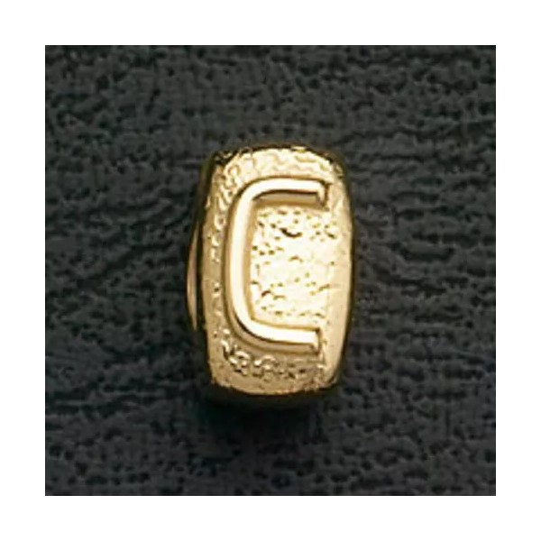 Chubo Beads European Beads Charms Initial C Gold Plated Stainless