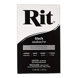 All Purpose Concentrated Rit Dye Powder Single Pack for Clothing, Décor, and Crafts – Black