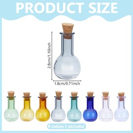 FREEBLOSS 8Pcs Miniature Cat Whisker Vase Tiny Vase for Cat Whisker Mini Flower Holder Whisker Holder Miniature Dollhouse Accessories for Dollhouse Furniture