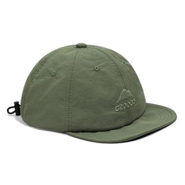 Croogo Umpire Cap, Men's Brand, Short Brim, Soft Hat, Waterproof, Breathable, Solid, Simple, Work Hat, Skateboarding, Running, Golf, Outdoor Activities, G-ASB02-Green