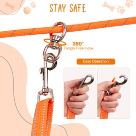 CANINE CANYON Dog Run, 40ft Portable Dog Tie Out Cable with 6ft Dog Leash Included, Heavy Duty Dog Lead for Use Outside as a Dog Runner for Yard, Park, or for Dog Camping Essentials