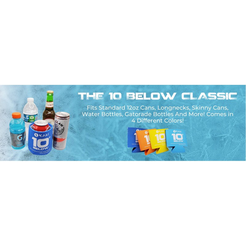 10 Below Classic Freezable Can and Bottle Cooler - Cools