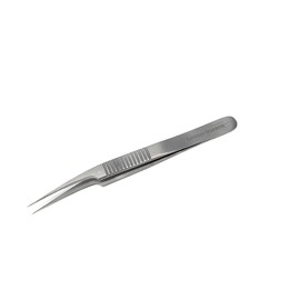 Lab Tweezers High Precision Surgical Forceps For Detailed Work & General Purpose with Fine Point Tips 4.75" Made of Stainless with Ridged Handle for Firm Grip by HTI (Straight Tip - C)