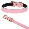 LOVPE Golden Rhinestone Buckle with Comfortable Padded Leather Pet Collars Dog Collar/Cat Collar for Cats Puppy Kitty Small Medium Dogs (XS, Pink)
