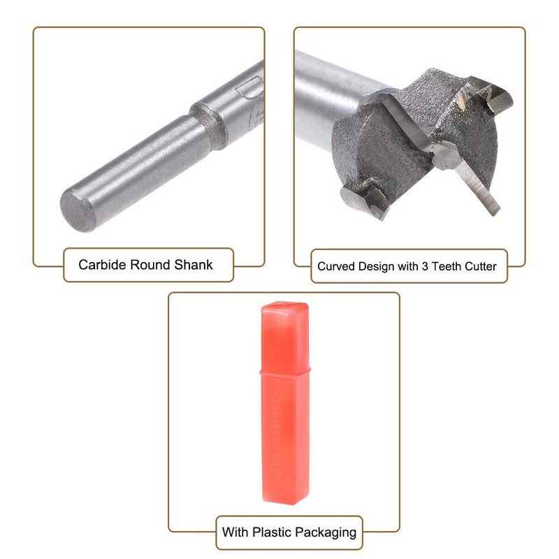 MACHSWON Forstner Drill Bits Tungsten Carbide Wood Hole Saw Opener