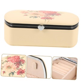 IWOWHERO Portable Jewelry Organizer Case Ring Earring Storage Box for Travel Necklace Holder Jewelry Carrying Box