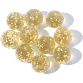 Czhotg 10Pcs Gold Marbles Glow in The Dark Marbles for Glass Ball Luminous Ball Runs for Games DIY and Home Decoration Dice and Marble Games, Decorations (12mm/0.47in)