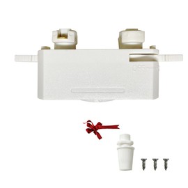 Bravsekai H Type Track Lighting Adapter Rail Connector, 3-Wire-1 Outlet Track Head Adapter Receptacle,Installation Method of Connecting Track Rails
