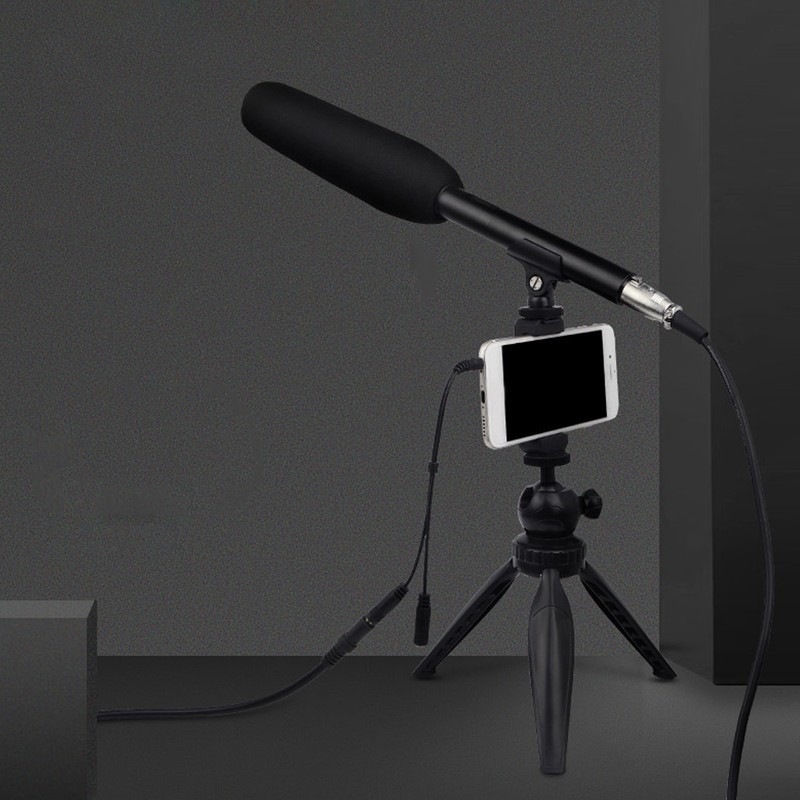 XLR Shotgun Condenser Microphone Professional Cardioid Mini Shotgun Condenser Mic