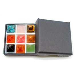 Crystal Pyramid Refrigerator Magnets, 9 Pcs Colorful Small Cute Fridge Magnets, Strong Magnets for Fridge, Whiteboard, Kitchen, Office, and School, Locker