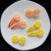 2Pcs Orange Slice Snap Hair Clips for Women Girls Bangs