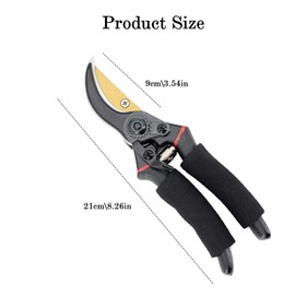 Senshuomy Heavy Duty Garden Secateurs Garden Scissors, Professional Garden Pruning Shears with Spare Blade&Spring, Premium Titanium Garden Pruning Shears, Soft Handle Gardening Scissors