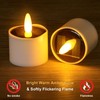 HL Solar Tea Lights Outdoor Waterproof, 6PCS Flickering Flameless Candles,