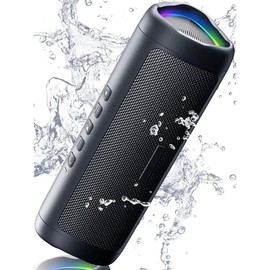 Bluetooth Speaker with HD Sound, Portable Wireless, IPX5 Waterproof, Up to 20H Playtime, TWS Pairing, BT5.3, for Home/Party/Outdoor/Beach, Electronic Gadgets, Birthday Gift (Black) Audio Button Charging Durable Handle Lights - Color: 1pcs-Teal