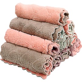 Paquete de 10 paños de Cocina, paños de Microfibra para Platos, paños de Cocina de Terciopelo Coral superabsorbentes, paños de Limpieza de Alta Calidad, Toallas de Cocina antiadherentes