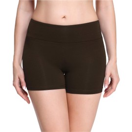 Merry Style Women's Viscose Shorts, Cycling Shorts Knickers Boxer Shorts Hot Pants MS10-284 - brown, size: s